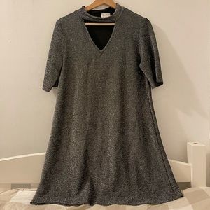 Silver sparkle short dress